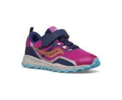 Chaussure Saucony Peregrine 12 Shield A/C Sneaker Navy Pink Turquoise