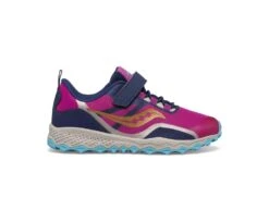 Chaussure Saucony Peregrine 12 Shield A/C Sneaker Navy Pink Turquoise -Quick SnowBoard Magasin SK166102 3