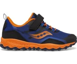 Chaussure Saucony Peregrine 12 Shield A/C Sneaker Navy Orange -Quick SnowBoard Magasin SK266100 3