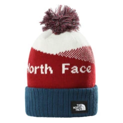 Bonnet The North Face RECYCLED POM POM VINTGWHT/MNTRYBLU/CRDNLRD