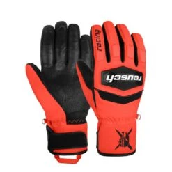 Reusch Gants Ski Reush Worldcup Warrior R-tex Xt Black Fluo Red