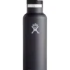 Gourde Hydro Flask 21 OZ STANDARD MOUTH WITH SPORT CAP BLACK