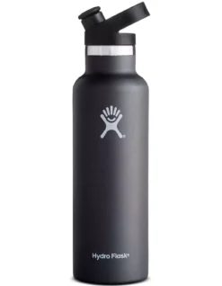 Gourde Hydro Flask 21 OZ STANDARD MOUTH WITH SPORT CAP BLACK