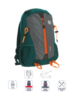 Sac Elementerre Sunny 25 Petrole Gris