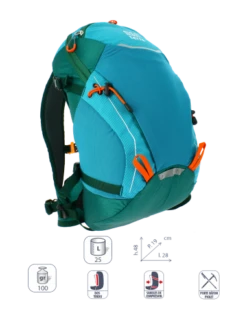 Sac Elementerre Talca 25 Litres Turquoise