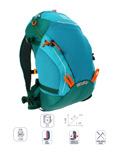 Sac Elementerre Talca 25 Litres Turquoise 1 Sac Elementerre Talca 25 Litres Turquoise